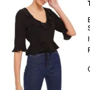 Topshop Phoebe Frilly Blouse